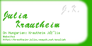 julia krautheim business card